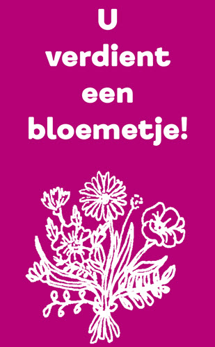 Mantelzorgkaart - Humanitas - Groningen - bloemetje