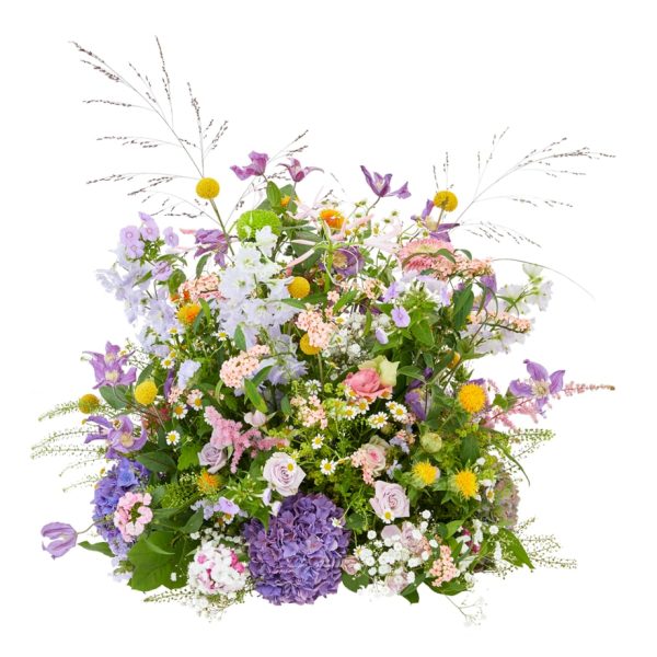 Afscheid bloemen voor uitvaart - rond rouwstuk