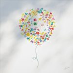 Ballon vol bloemen, 10x10cm +&euro;2,70