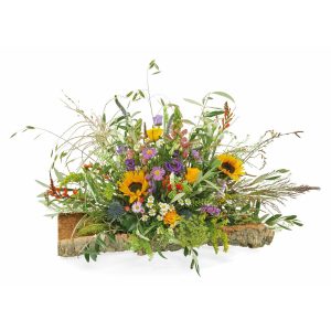 Rouwstuk Zonneweelde op schors