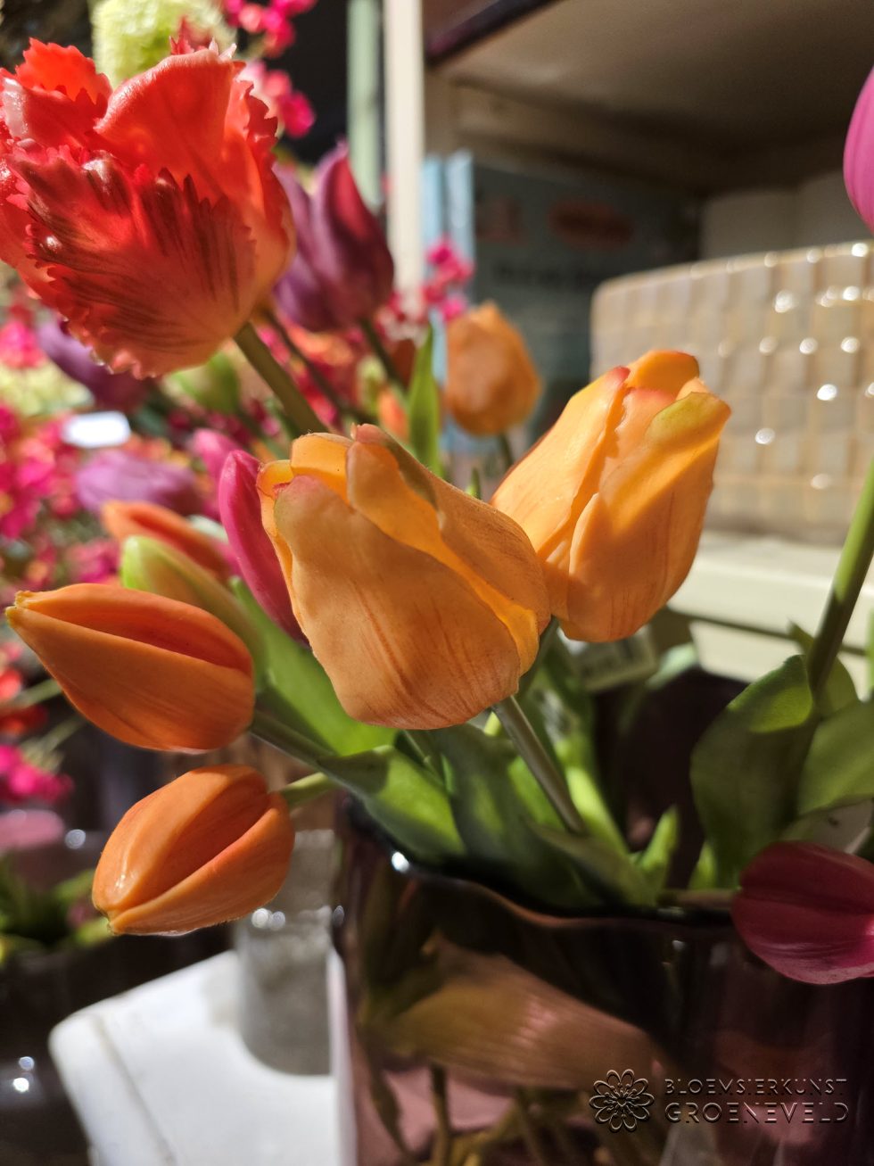 Koningsdag in bloemenwinkel Bloemsierkunst Groeneveld