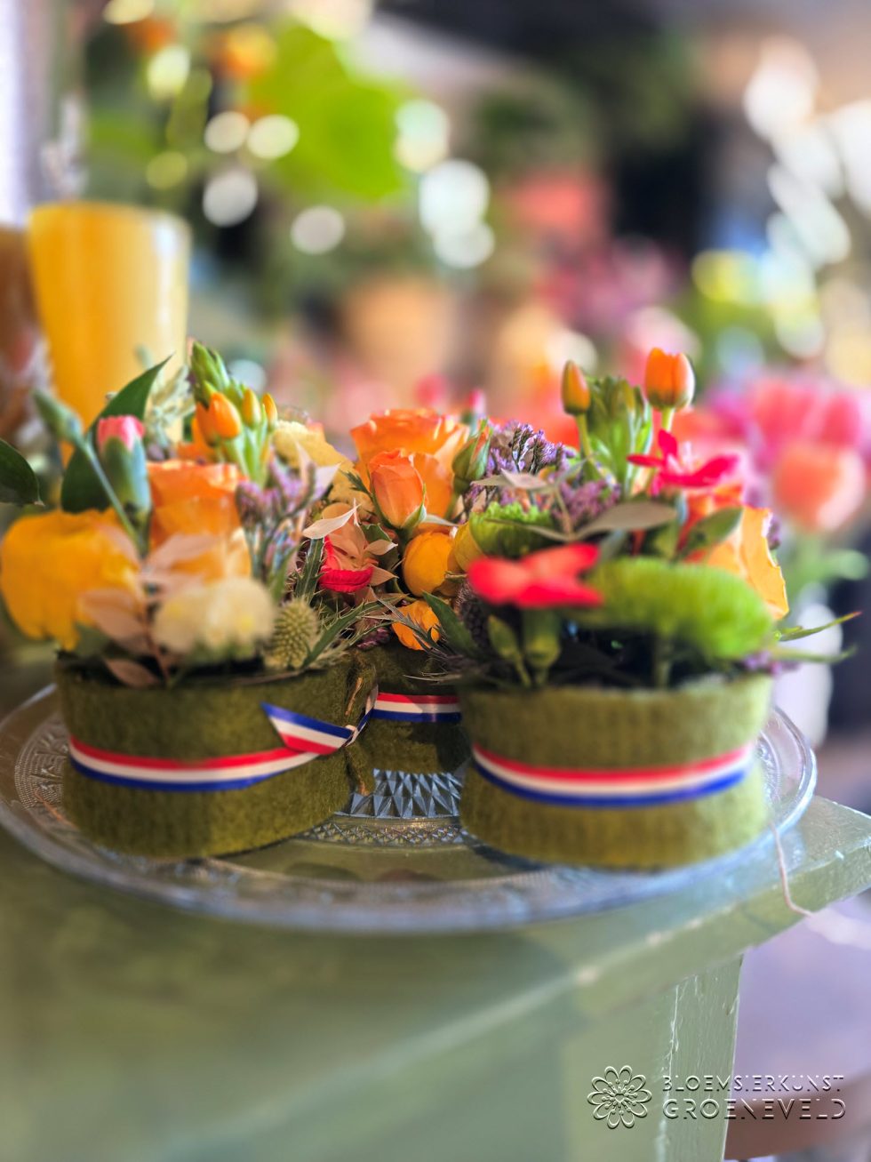 Koningsdag in bloemenwinkel Bloemsierkunst Groeneveld