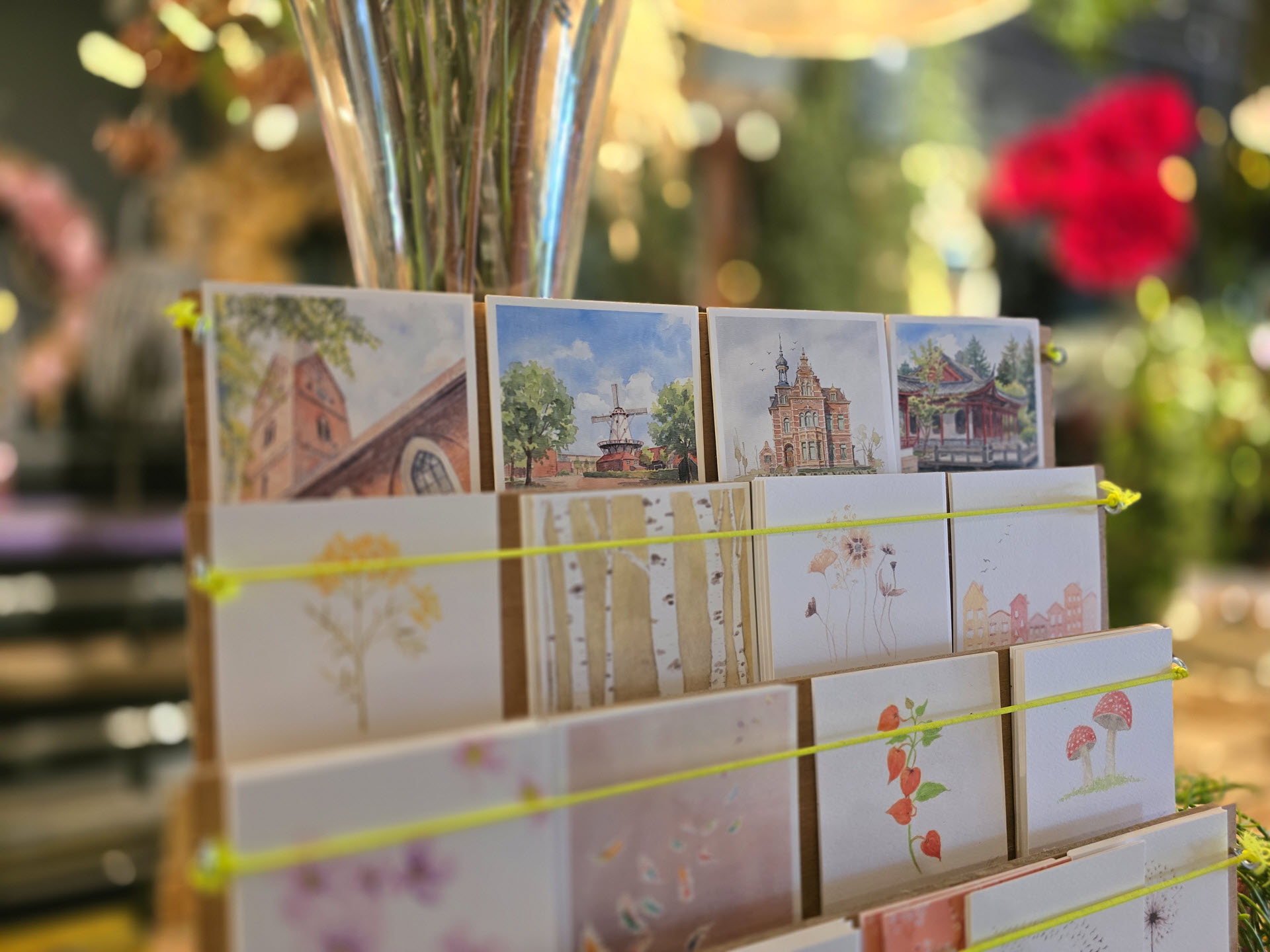Bloemenkaarten met iconen van Haren