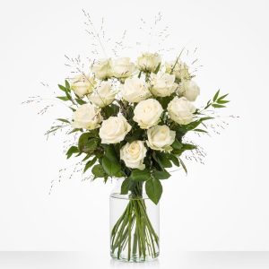 Witte rozen boeket